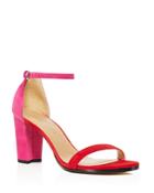 Stuart Weitzman Nearlynude Color Block Ankle Strap High Heel Sandals - 100% Bloomingdale's Exclusive