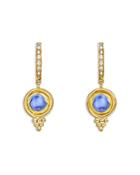 Temple St. Clair 18k Yellow Gold Classic Iolite & Diamond Drop Earrings