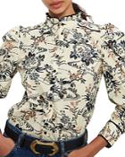 Ba & Sh Fary Floral Print Puff Sleeve Blouse
