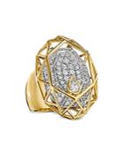 Hueb 18k Yellow & White Gold Estelar Diamond Cluster Statement Ring