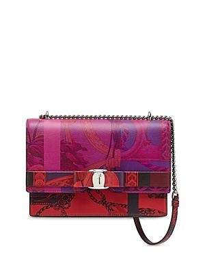 Salvatore Ferragamo Printed Leather Convertible Shoulder Bag