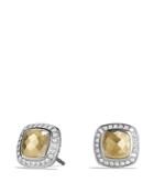 David Yurman Earring With 18k Gold Dome And Diamonds