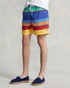 Polo Ralph Lauren 5.75-inch Color Blocked Stripe Classic Fit Swim Trunks