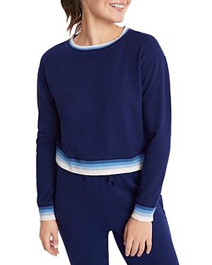 Sundown Jada Striped Trim Sweatshirt