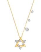 Meira T 14k Yellow Gold Star Of David Pendant Necklace With Diamonds, 18