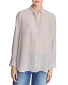 Eileen Fisher Classic Printed Silk Shirt
