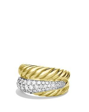 David Yurman Crossover Large Ring With Diamonds