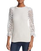 Rebecca Taylor Lace-sleeve Sweater