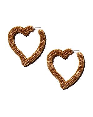 Sachin And Babi Silk Georgette Heart Drop Earrings