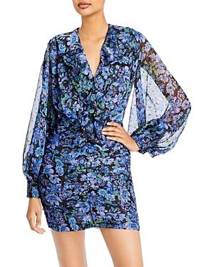 Sabina Musayev Lark Floral Print Ruffled Mini Dress