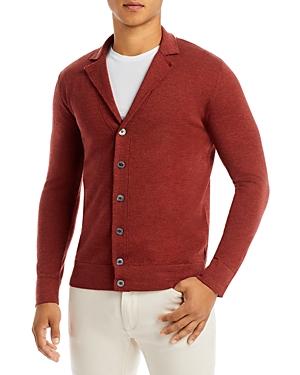 Eleventy Notched Collar Virgin Wool Cardigan