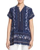 Johnny Was Kones Embroidered Tunic Top