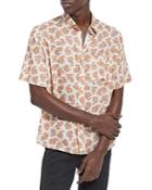 The Kooples Paisley Loose Fit Short Sleeve Shirt