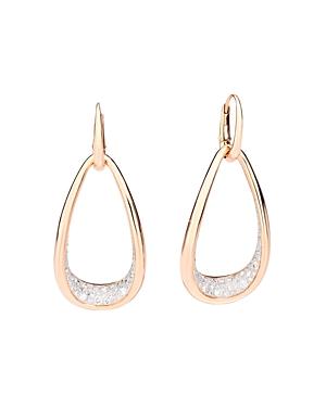 Pomellato 18k Rose Gold Fantina Diamond Pave Drop Earrings