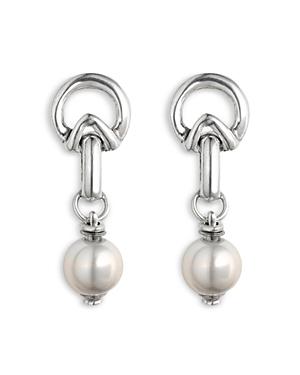 Uno De 50 Synthetic Pearl Drop Earrings