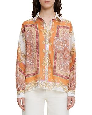 Maje Coquillage Scarf Print Shirt