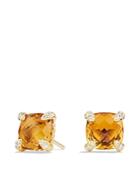 David Yurman Chatelaine Earrings With Citrine In 18k Gold
