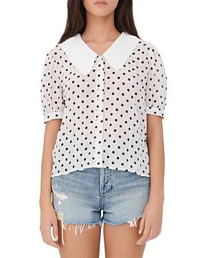 Maje Coiso Polka Dot Blouse
