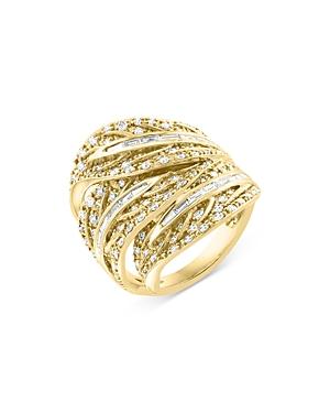 Bloomingdale's Baguette & Round Diamond Statement Ring In 14k Yellow Gold, 1.20 Ct. T.w. - 100% Exclusive