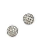 Moon & Meadow 14k White Gold Diamond Cluster Stud Earrings