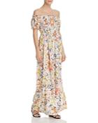 Aqua Smocked Floral Maxi Dress - 100% Exclusive