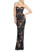 Dress The Population Nicolette Strapless Lace Mermaid Gown
