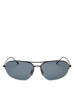 Oliver Peoples Men's Polarized Brow Bar Aviator Sunglasses, 64mm
