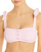 Shoshanna Ribbed Tie Strap Bikini Top