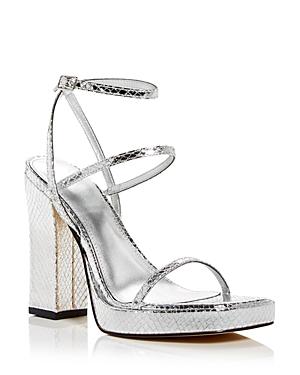 Marc Fisher Ltd. Women's Katin Snake-embossed Strappy High Heel Sandals