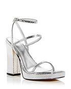 Marc Fisher Ltd. Women's Katin Snake-embossed Strappy High Heel Sandals