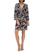 B Collection By Bobeau Forrest Printed Faux-wrap Dress