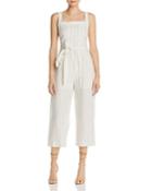 Lost And Wander Gabriela Striped Cropped Linen Jumpsuit