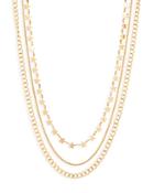 Aqua Triple Layer Star Necklace, 16