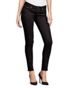 Paige Transcend Verdugo Skyline Mid Rise Skinny Jeans In Black Shadow