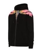 Marcelo Burlon Wings Zip Front Hooded Sweatshirt