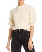 Rebecca Minkoff Olive Elbow Puff-sleeve Sweater