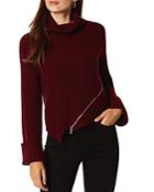 Karen Millen Zipper-trimmed Ribbed Sweater