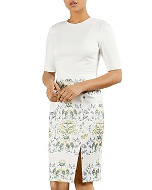 Ted Baker Papyrus Fitted Combo Dress