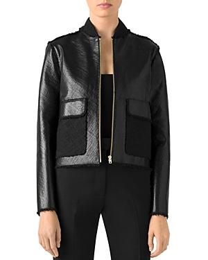 St. John Leather Bonded Jacket