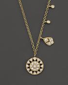 Meira T 14k Yellow Gold Antique Pendant Necklace With Diamonds, 16