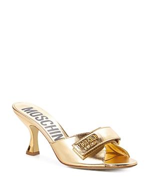 Moschino Women's Logo Mid Heel Sandals