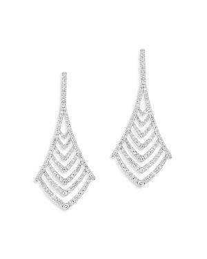 Bloomingdale's Diamond Chevron Drop Earrings In 14k White Gold, 3.50 Ct. T.w. - 100% Exclusive