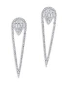 Bloomingdale's Mosaic Diamond Teardrop Earrings In 14k White Gold, 1.0 Ct. T.w. - 100% Exclusive