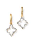 Bloomingdale's Diamond Clover Charm Hoop Earrings In 14k Yellow Gold, 0.33 Ct. T.w. - 100% Exclusive