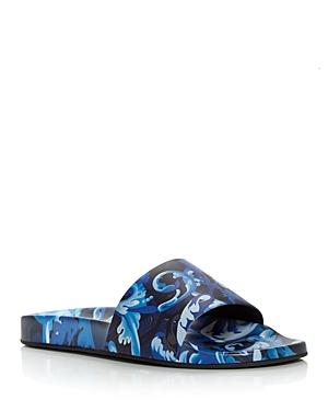Versace Men's Baroque Print Slide Sandals