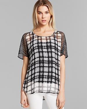 Ella Moss Top - Paige Plaid Silk