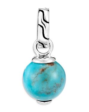John Hardy Sterling Silver Classic Chain Silver Pendant With Turquoise