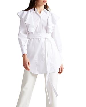 Ted Baker Sarelia Exaggerated Frill Cotton Shirt