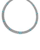Lagos Blue Caviar & Diamond Sterling Silver Rope Necklace, 16