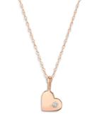 Bloomingdale's Diamond Heart Pendant Necklace In 14k Rose Gold, 0.03 Ct. T.w. - 100% Exclusive